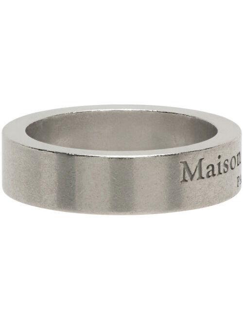 Maison Margiela SIlver 5mm Logo Ring