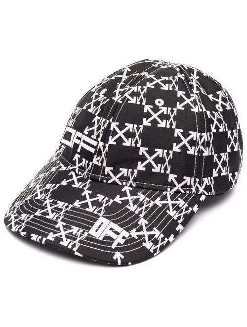 Off-White MONOGRAM BASEBALL CAP BLACK WHITE