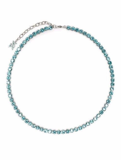 Amina Muaddi crystal-embellished Tennis necklace