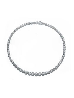 Sterling Silver Cubic Zirconia Tennis Necklace