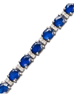 Collection Velvet Bleu by EFFY Emerald (9-1/3 ct. t.w.) and Diamond (1/4 ct. t.w.) Tennis Bracelet in 14k Gold (Also Available in Brasilica by EFFY Sapphire)