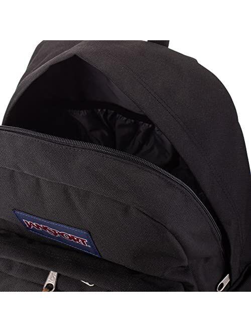 JanSport Right Pack Backpack - School, Travel, Work, or Laptop Bookbag with Suede Leather Bottom with Water Bottle Pocket, Coconut