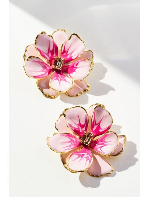 The Pink Reef Hand-Painted Earrings