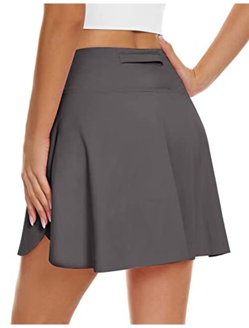 HELUKI Pleated Tennis Skirts for Women with Pockets High Waist Sports Golf Skorts Skirts Skorts Activewear for Running Casual