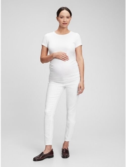 Maternity Inset Panel Skinny Jeans with Washwell