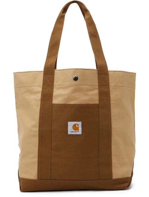 Carhartt Work In Progress Beige & Tan Canvas Work Tote