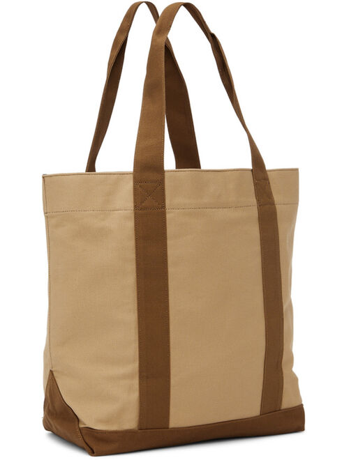 Carhartt Work In Progress Beige & Tan Canvas Work Tote