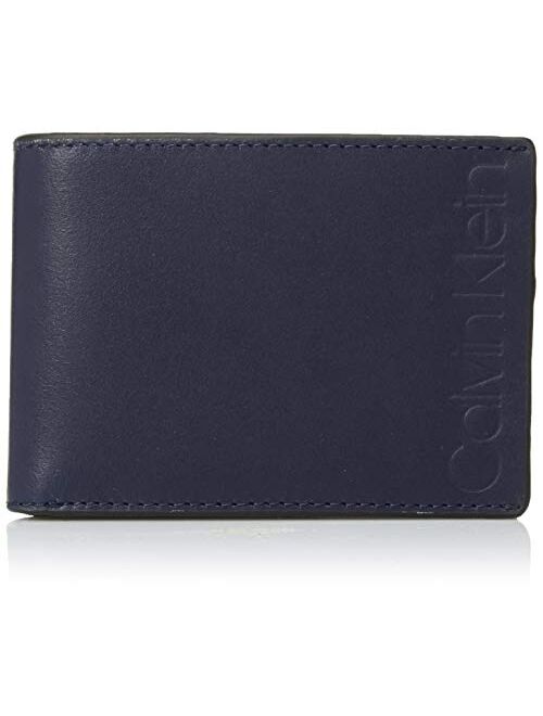 Calvin Klein Men's Slimfold Wallet with Large Embossed Logo