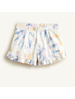 Girls' printed ruffle pull-on short in knit