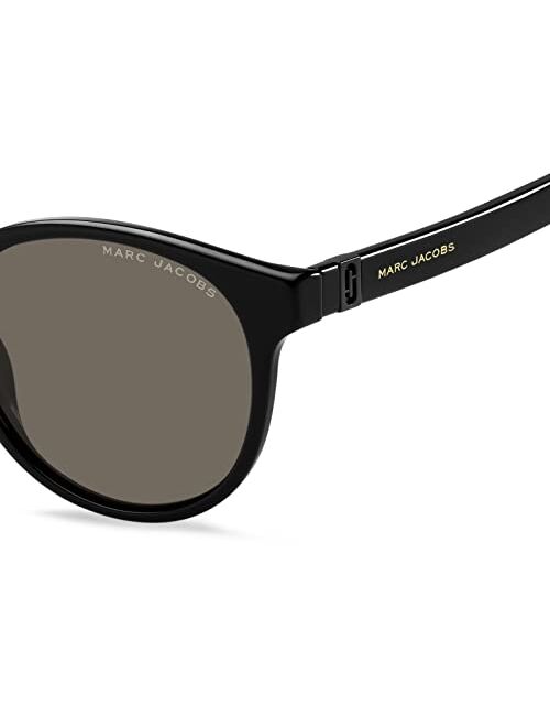 Marc Jacobs Marc 351/S Round Sunglasses, Black/Gray, 52mm, 19mm