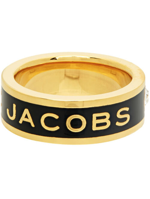 Marc Jacobs Gold & Black 'The Medallion' Ring