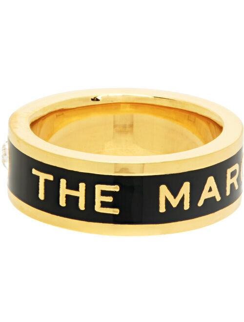 Marc Jacobs Gold & Black 'The Medallion' Ring