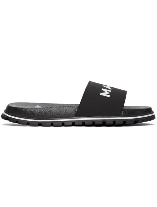 Marc Jacobs Black 'The Slide' Flat Sandals