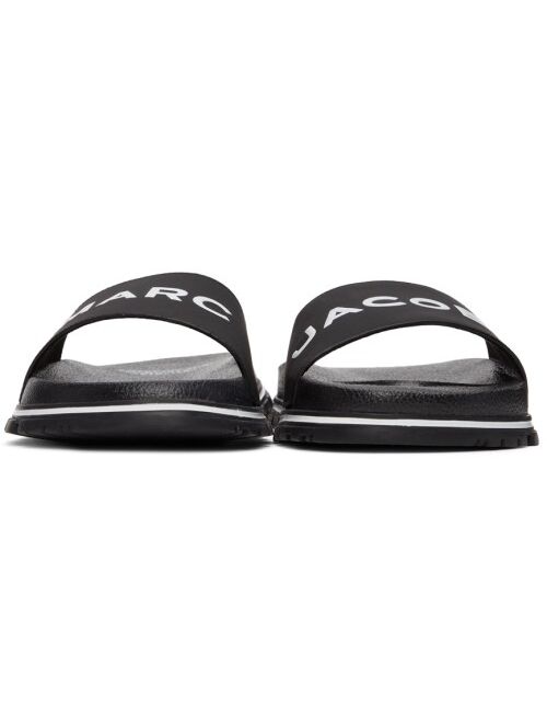 Marc Jacobs Black 'The Slide' Flat Sandals