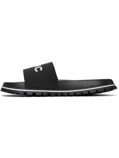 Marc Jacobs Black 'The Slide' Flat Sandals