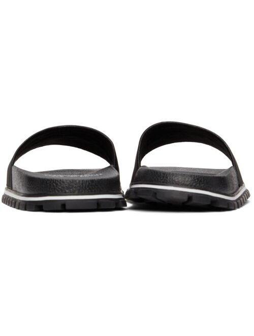 Marc Jacobs Black 'The Slide' Flat Sandals