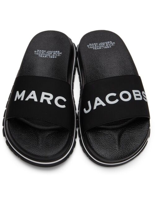 Marc Jacobs Black 'The Slide' Flat Sandals