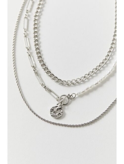 Lauren Pearl And Chain Layer Necklace