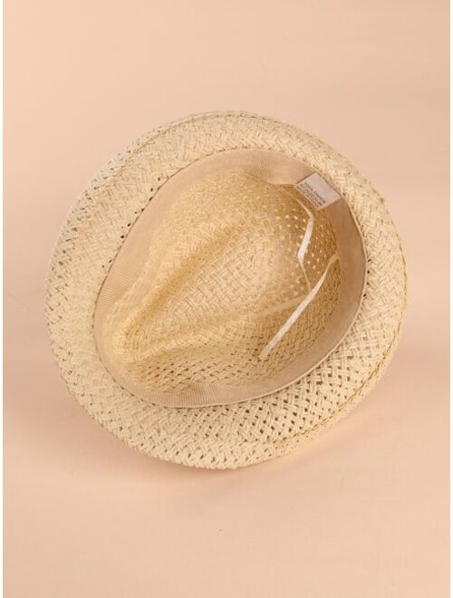 Shein Toddler Boys Hollow Out Straw Hat