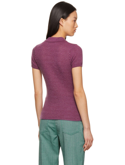 Marc Jacobs Purple 'The Tonal Tuckstitch' Polo