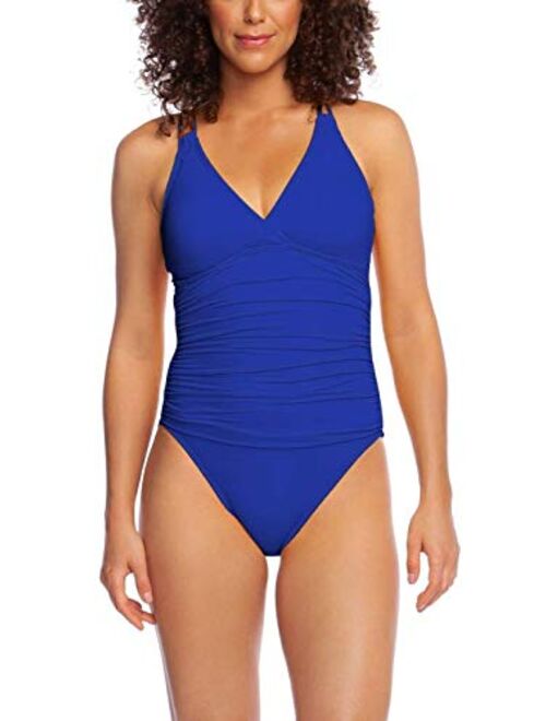 La Blanca Women's Standard Island Goddess Underwire Double Strappy Back One Piece Swimsuit