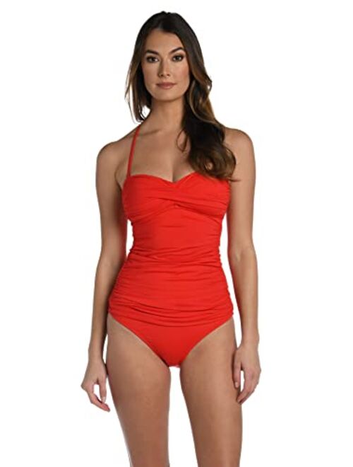 La Blanca Women's Standard Island Goddess Shoulder One Piece Swimsuit