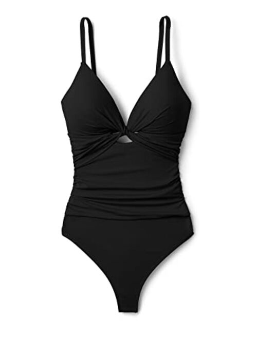 La Blanca Women's Island Goddess Twist Keyhole One Piece Swimsuit