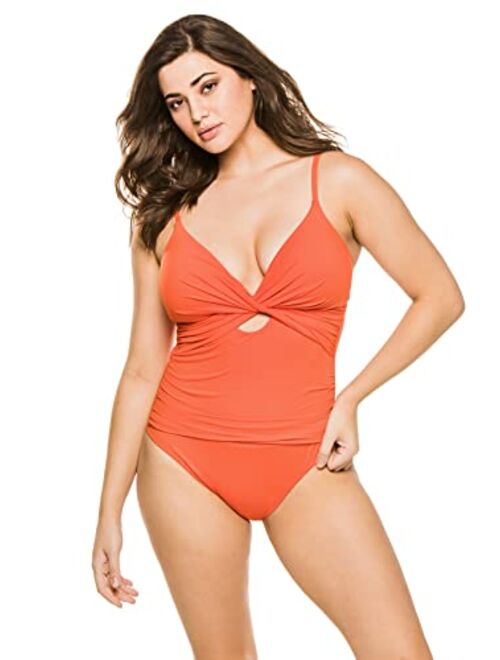 La Blanca Women's Island Goddess Twist Keyhole One Piece Swimsuit