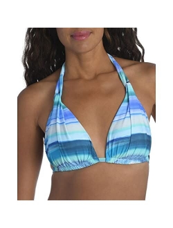 Women's Standard Rouched Halter Bikini Swimsuit Top