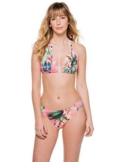 Women's Standard Rouched Halter Bikini Swimsuit Top