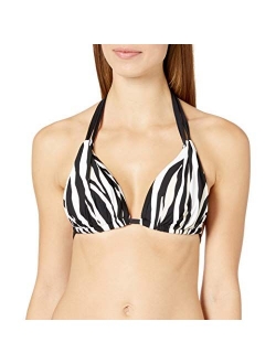 Women's Standard Rouched Halter Bikini Swimsuit Top