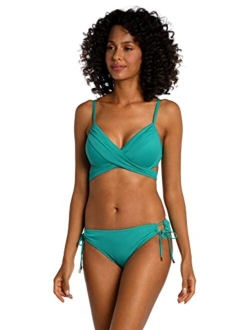 Women's Island Goddess Wrap Underwire Push Up Swimsuit Top