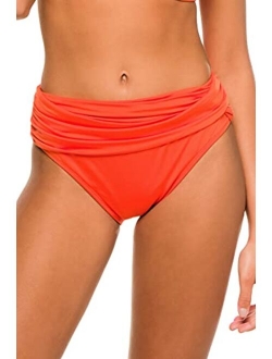 Women's Island Goddess Banded Mid Waist Swimsuit Bottom