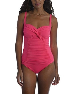 Women's Standard Island Goddess Twist Front Bandeau Tankini Swimsuit Top