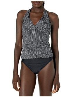 V-Neck Halter Tankini Swimsuit Top