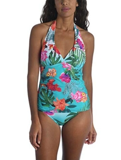 V-Neck Halter Tankini Swimsuit Top