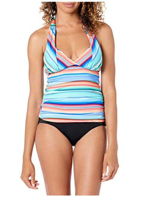 La Blanca V-Neck Halter Tankini Swimsuit Top