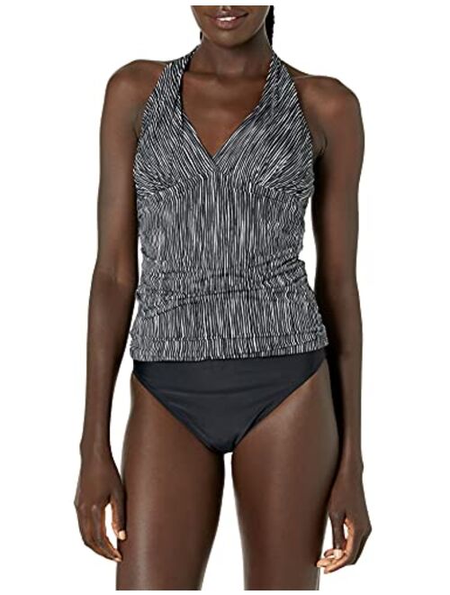 La Blanca V-Neck Halter Tankini Swimsuit Top