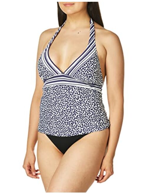 La Blanca V-Neck Halter Tankini Swimsuit Top