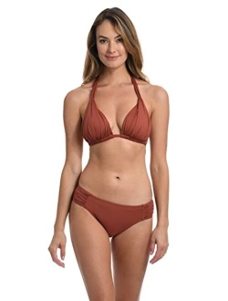 Rouched Halter Bikini Swimsuit Top