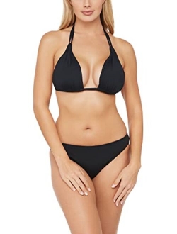 Rouched Halter Bikini Swimsuit Top