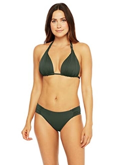 Rouched Halter Bikini Swimsuit Top