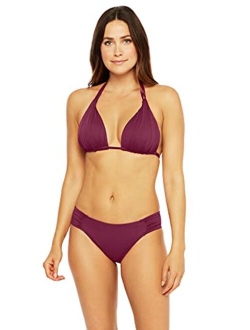 Rouched Halter Bikini Swimsuit Top