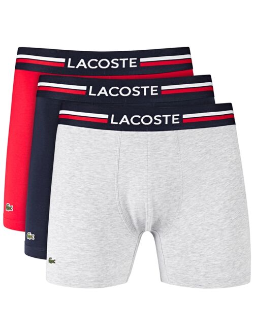 Lacoste Men's Stretch Boxer Brief Set, 3-Piece