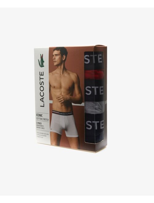 Lacoste Men's Stretch Boxer Brief Set, 3-Piece