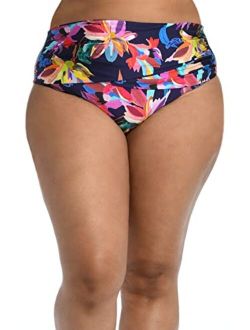 Women's Mid Waist Sash Band Swimsuit Bottom