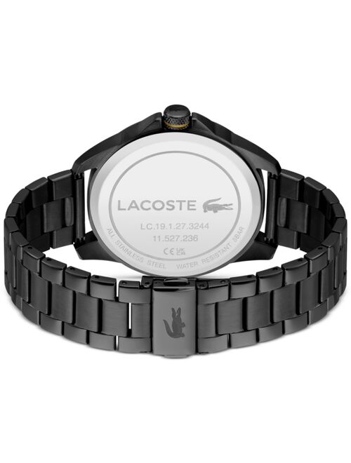 Lacoste Men's Le Croc Black-Tone Stainless Steel Bracelet Watch 42mm