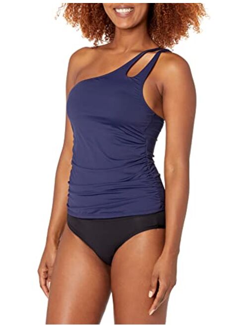 La Blanca One Shoulder Keyhole Tankini Swimsuit Top