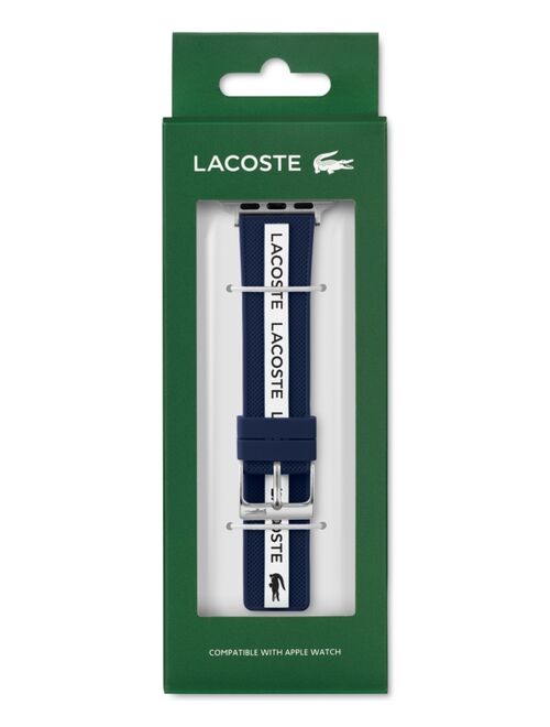 Lacoste Striping Blue & White Silicone Strap for Apple Watch® 38mm/40mm