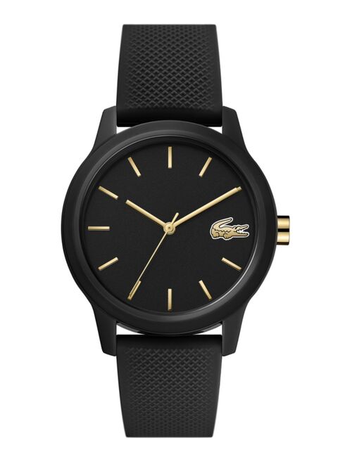 Lacoste Women's 12.12 Black Rubber Strap Watch 36mm